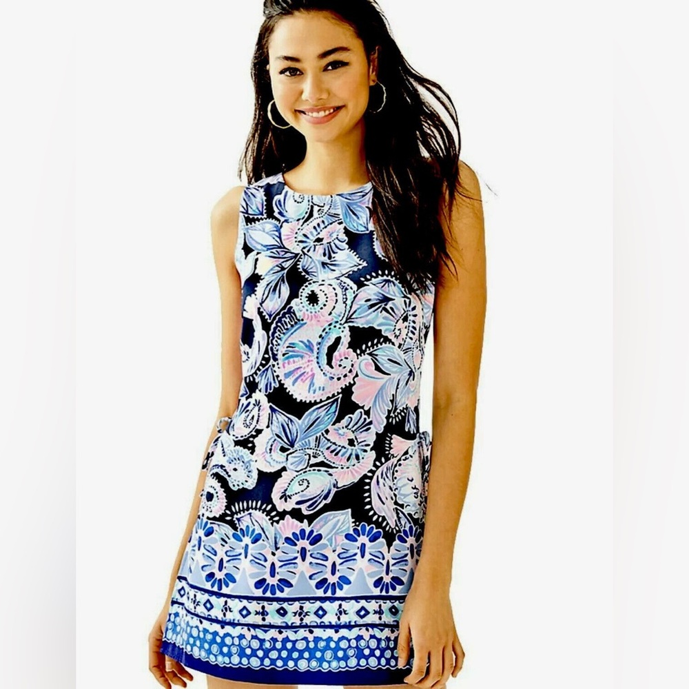NWT Lilly Pulitzer Donna Romper High Tide Holy Flockamolie Size 10